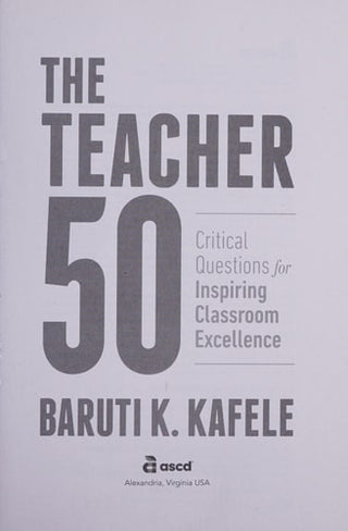 Teacher 50: Critical Questions for Inspiring Classroom Excellence