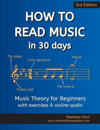 How to Read Music in 30 Days: Music Theory for Beginners - with exercises & online audio