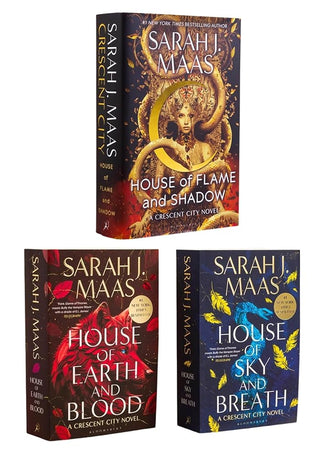 Crescent City Series by Sarah J. Maas 3 Books Collection Set [House of Sky and Breath, House of Earth and Blood, House of Flame and Shadow (Hardback)] cover image