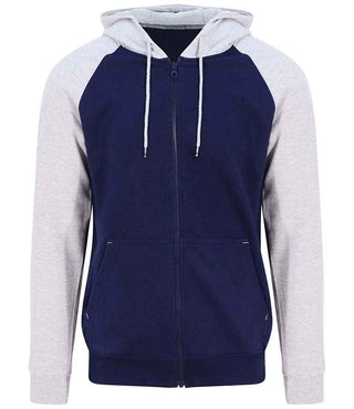 JH063 Oxford Navy/Heather Grey Front